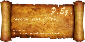 Percze Szellőke névjegykártya